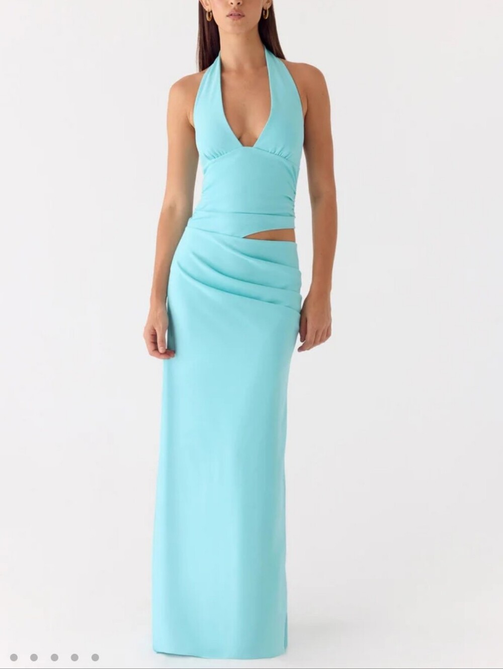 Peppermayo Almost Love Maxi Dress - Aqua Sz US 6 NWT
